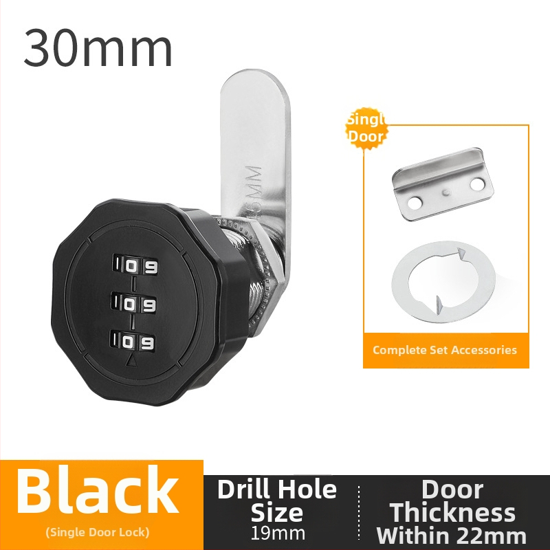 Fiók- és szekrényzár dupla ajtós szekrényekhez – cink ötvözet, modell Toggle Lock, márka Le Tai's Home, modern és egyszerű stílus