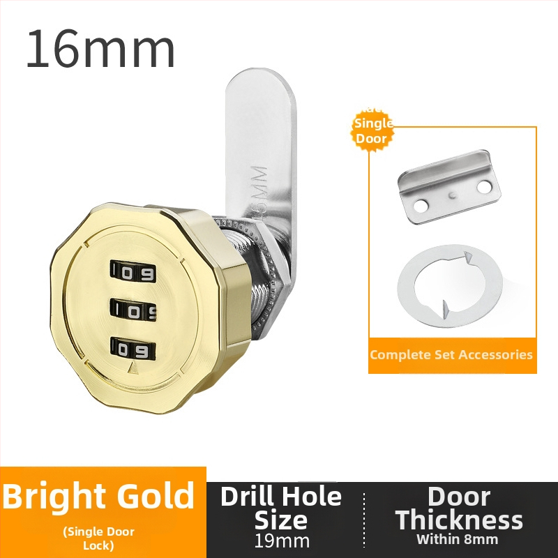 Fiók- és szekrényzár dupla ajtós szekrényekhez – cink ötvözet, modell Toggle Lock, márka Le Tai's Home, modern és egyszerű stílus