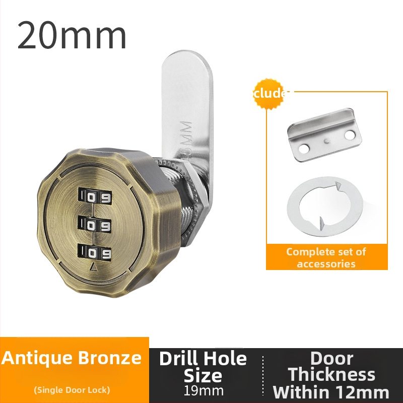 Fiók- és szekrényzár dupla ajtós szekrényekhez – cink ötvözet, modell Toggle Lock, márka Le Tai's Home, modern és egyszerű stílus