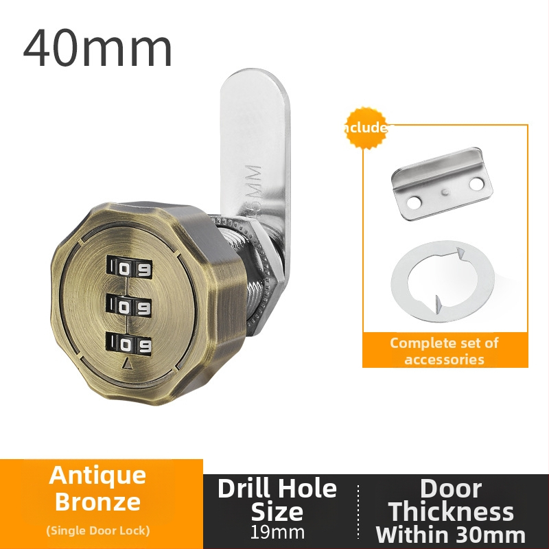 Fiók- és szekrényzár dupla ajtós szekrényekhez – cink ötvözet, modell Toggle Lock, márka Le Tai's Home, modern és egyszerű stílus