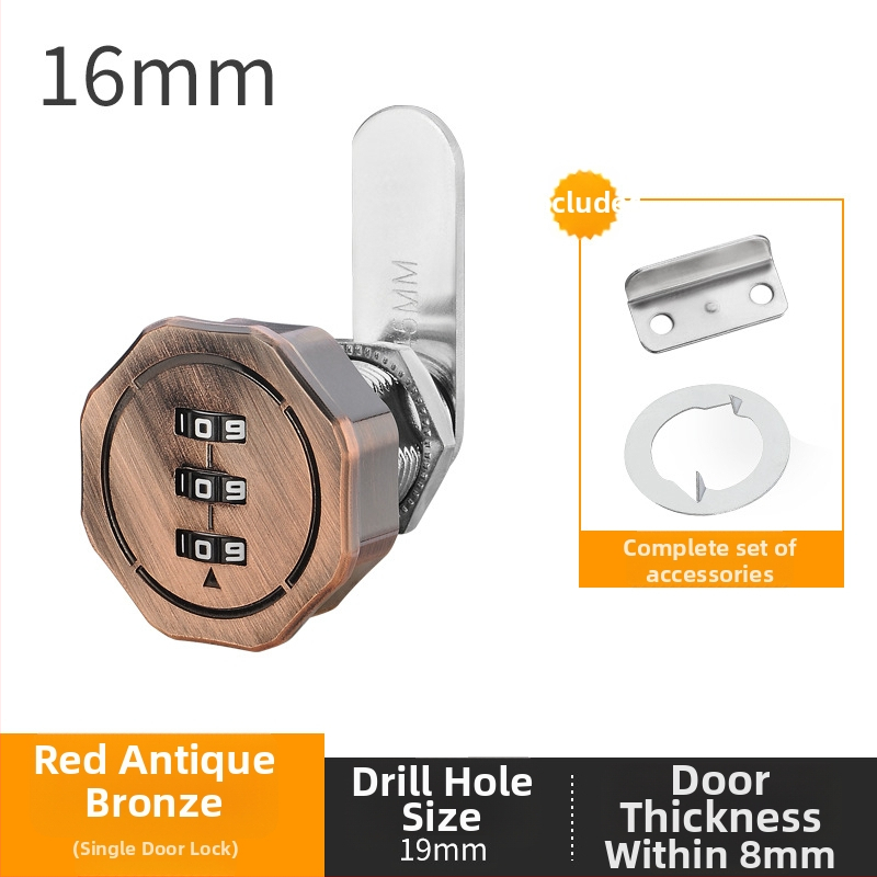 Fiók- és szekrényzár dupla ajtós szekrényekhez – cink ötvözet, modell Toggle Lock, márka Le Tai's Home, modern és egyszerű stílus