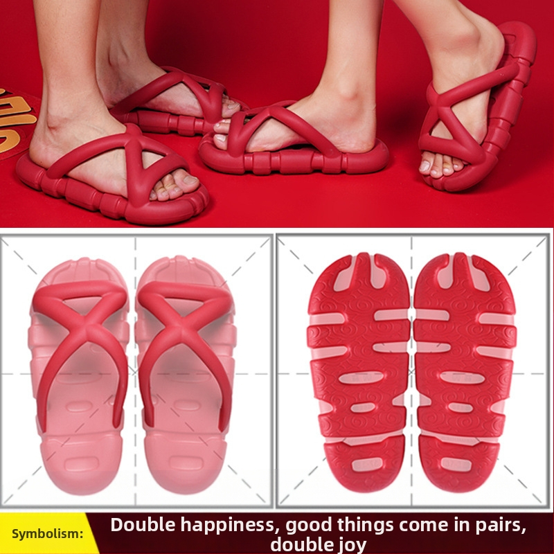 Unisex EVA papuče pre dvojice, priedušný vrchnok z textilu, vstrekovaná podrážka, hrúbka 1.5–3.5 cm, domáce obuv