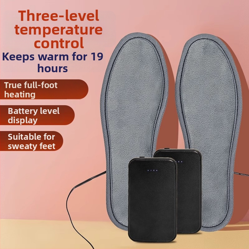 Unisex grijani ulošci za cipele, USB punjenje, s flis presvlakom, za vanjsku upotrebu zimi