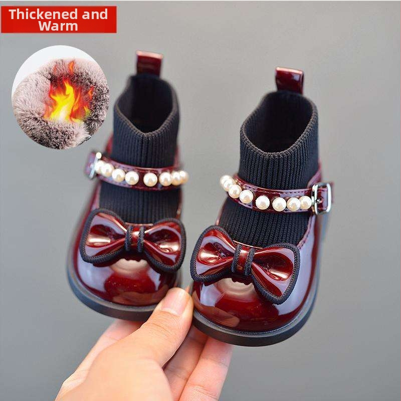 Baba lányok részére légáteresztő műbőr balerina, 0–1 év, csúszásmentes TPR talp, középmagas felsőrész, hercegnő-stílus