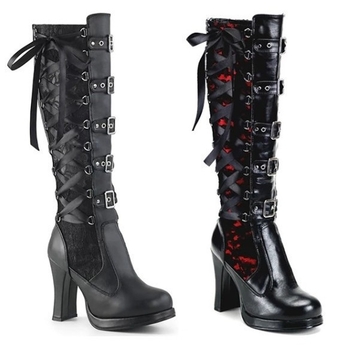 Cizme lungi pentru femei, toc înalt și tinte, PU partea superioară, model de iarnă 2024