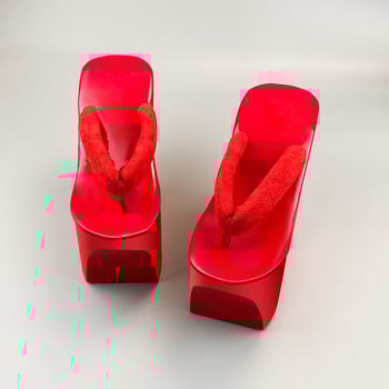 Ženske japanske klompe s PU gornjim dijelom i PVC potplatom, uzorak herringbone, casual ljeto 2024