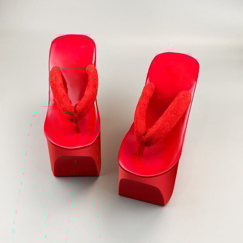 Ženske japanske klompe s PU gornjim dijelom i PVC potplatom, uzorak herringbone, casual ljeto 2024