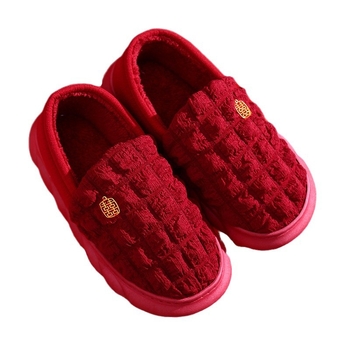 Vjenčane papuče za parove – debeli potplat 1,5–3,5 cm, gornji dio od pamuka, topli, protuklizni potplat, PVC đon