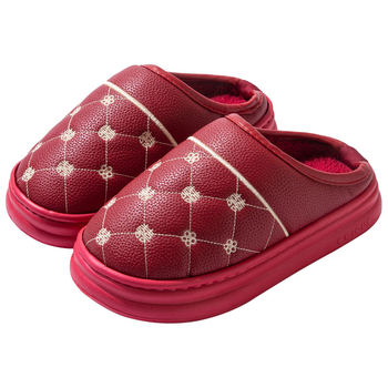 Unisex papuče za kuću za par, vodootporne, s fleece podstavom, EVA debela potplata, za unutarnju upotrebu