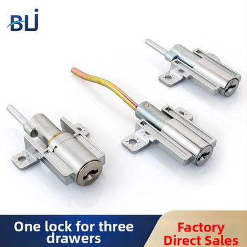 BLJ 62119 Háromfiókos szekrényzár, cilinder zinkötvözetből, háromfiókos és adatszekrényekhez, modern minimalista dizájn