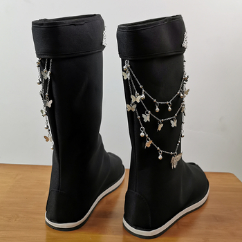 Cosplay csizmák belső magasságot növelő, katonai egyenruha stílus, mikrovlánt felsőrész, kerek orr, 3–5 cm sarok