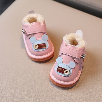 Cipele za bebe za hodanje 1–3 godine | gornji dio od umjetne kože, potplat od bivole tetive, crtić motiv