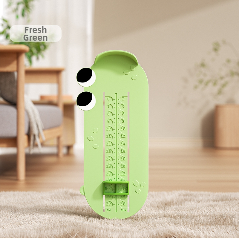 Merací nástroj na dĺžku nohy pre batoľatá a deti — plastový merač, meria dĺžku nohy a vnútornú dĺžku topánky, domáce použitie, vek 1–12 rokov