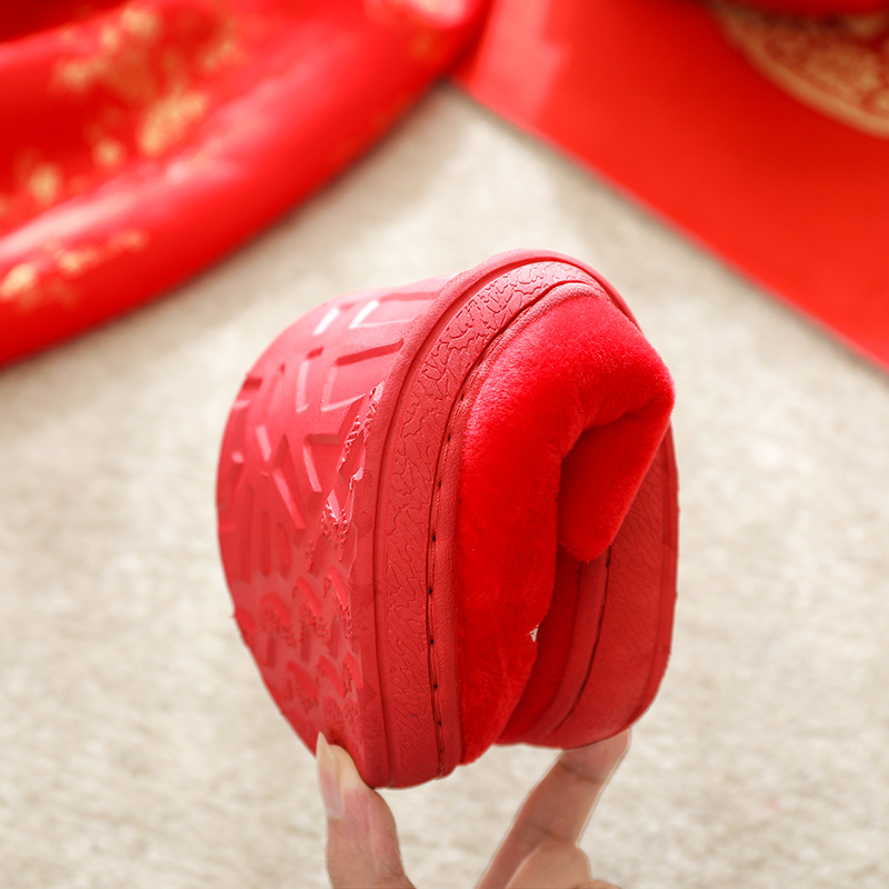 Домашни чехли за двойки – Fly-Toe, горна част от велур, подметка PVC, антиплъзгане, топли, есенно-зимска вътрешна употреба