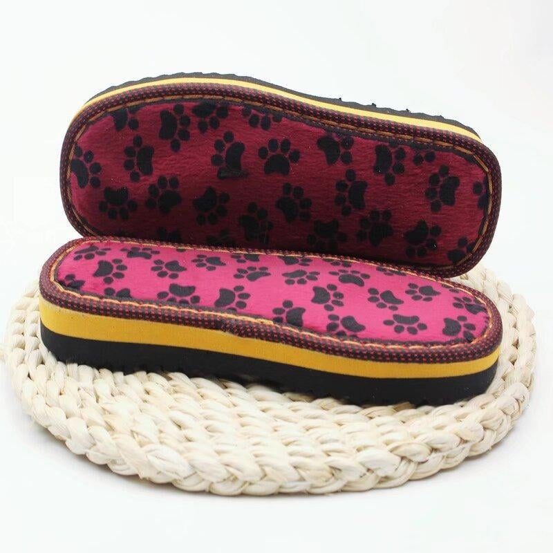 Marhaínból készült papucs talppal, téli–ősz használatra