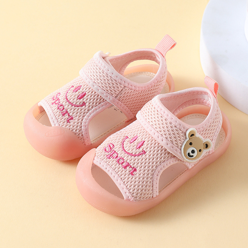 Dječje ljetne sandale za bebe, mekana podstava, prozračne, s Velcro zatvaračem, protuklizne, za uzrast 0–3 godine