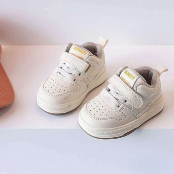 Pantofi sport pentru copii, slip-on, din piele artificială, talpă de cauciuc, înălțime medie (3–7 cm), închiderea Velcro, respirabili și antiderapante