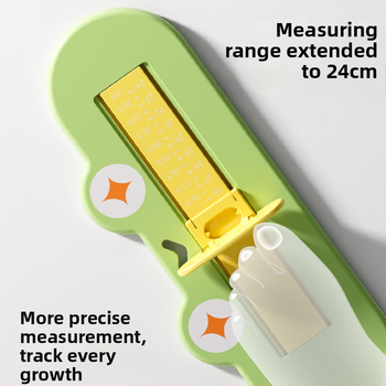 Merací nástroj na dĺžku chodidla pre deti – presný domáci nástroj na meranie dĺžky chodidla pre deti 0–10 rokov (ABS plast; jednorazové balenie; Shield Dad; Cartoon Paradise)