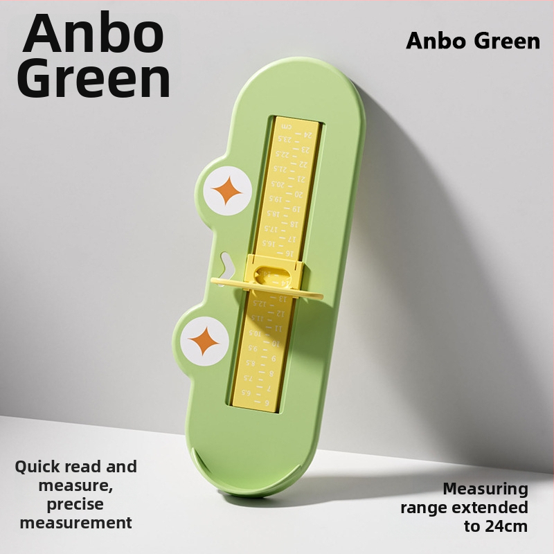 Merací nástroj na dĺžku chodidla pre deti – presný domáci nástroj na meranie dĺžky chodidla pre deti 0–10 rokov (ABS plast; jednorazové balenie; Shield Dad; Cartoon Paradise)