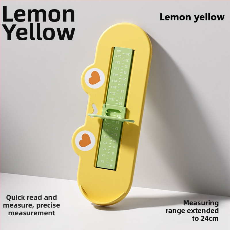 Merací nástroj na dĺžku chodidla pre deti – presný domáci nástroj na meranie dĺžky chodidla pre deti 0–10 rokov (ABS plast; jednorazové balenie; Shield Dad; Cartoon Paradise)