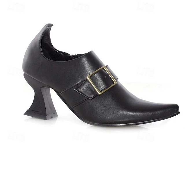 Pantofi cu toc înalt, vârf ascuțit, toc peste 8 cm, toc cu formă specială, partea superioară PU, închidere cu fermoar.