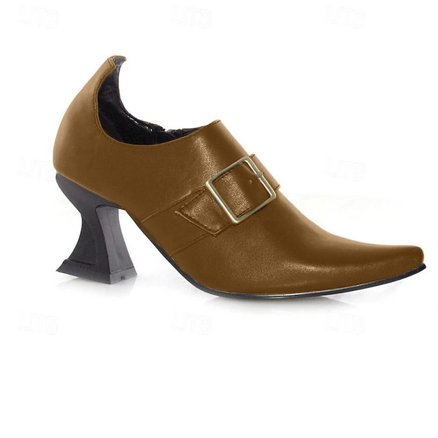 Pantofi cu toc înalt, vârf ascuțit, toc peste 8 cm, toc cu formă specială, partea superioară PU, închidere cu fermoar.