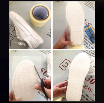 PVC zaštitni film za potplat cipala, debljina 0,1 mm, viskoznost visoka, duljina 30 m, širina 50–180 mm, zaštita od prljavštine i klizanja