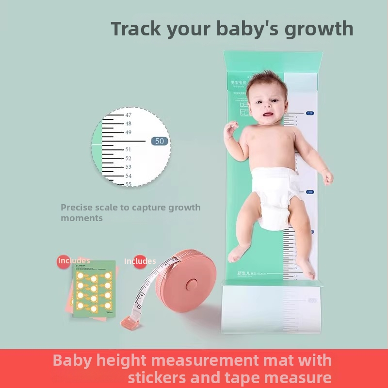 Detská výška a hmotnosť meracia podložka s presnou pravítkou – domáce použitie; materiál: Iný; vhodné pre 1–3 roky