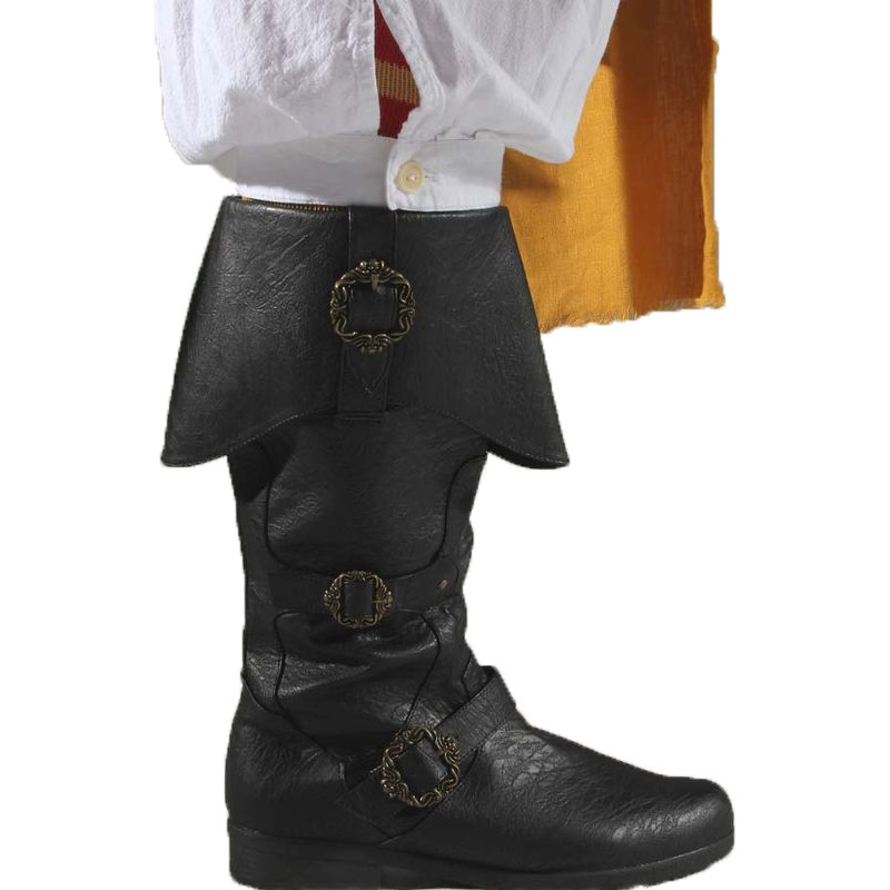 Cosplay kožne čizme – srednjovjekovni Viking/Norse stil, PU gornji dio, gumeni potplat, visok shaft, okrugli vrh, peta 3–5 cm
