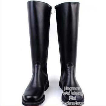 Cosplay čizme do koljena za muškarce, gornji dio od sintetičke kože, podstava od mikrovlakana, gumeni potplat