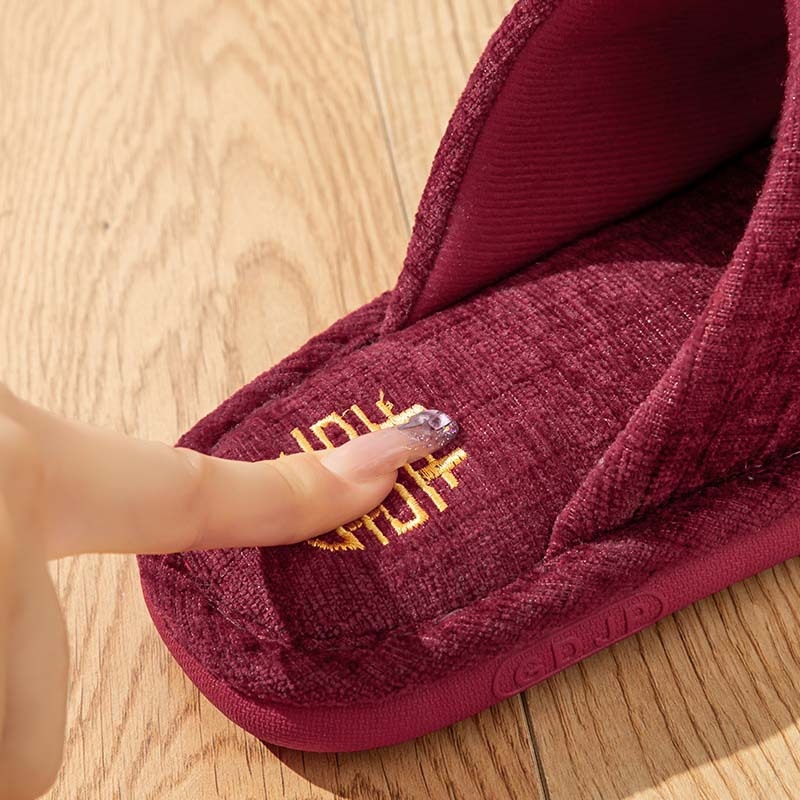 Unisex kućne papuče od brušenog velura s toplom podstavom, protuklizne, otporne na habanje, PVC đon