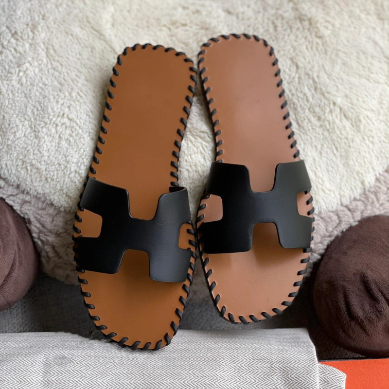 Ženske slip-on sandale s tkanim jednim remenom – gornji dio od ovčje kože, gumena potplat, lagane, prozračne