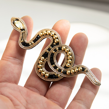 Нашивка от филц във форма на змия със стрази за DIY облекло, обувки и чанти