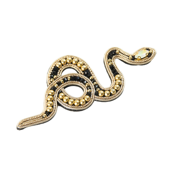 Нашивка от филц във форма на змия със стрази за DIY облекло, обувки и чанти