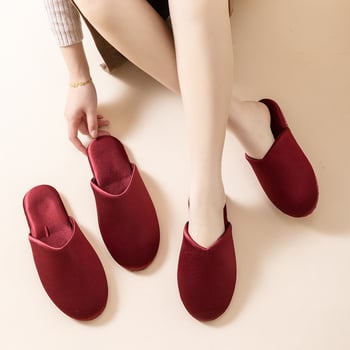 Șlapi de nuntă pentru cupluri — talpă EVA antiaderentă, partea superioară din textil, potriviți pentru toate sezoanele, încălțăminte casual pentru casă