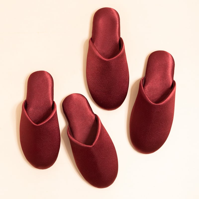 Șlapi de nuntă pentru cupluri — talpă EVA antiaderentă, partea superioară din textil, potriviți pentru toate sezoanele, încălțăminte casual pentru casă