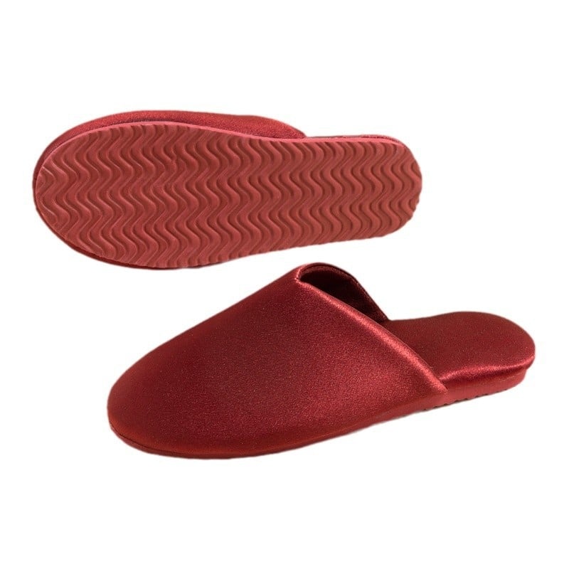 Șlapi de nuntă pentru cupluri — talpă EVA antiaderentă, partea superioară din textil, potriviți pentru toate sezoanele, încălțăminte casual pentru casă