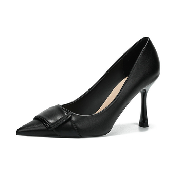 Pantofi stiletto cu vârf ascuțit, PU partea superioară, toc subțire, înălțime toc 6-8 cm