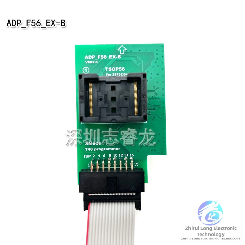 TSOP56 adaptér pre konverziu ADP_F56_EX-A/B/C pre T48 programátor — burn-in test, čítanie a zápis