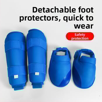 Zaštitnici za noge za karate i taekwondo, zaštita potkoljenice, koljena i gležnja, PU materijal, univerzalna upotreba, oprema za borilačke sportove