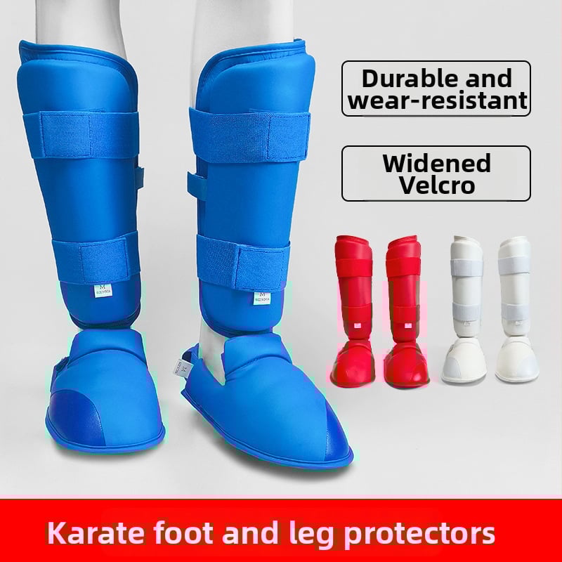 Zaštitnici za noge za karate i taekwondo, zaštita potkoljenice, koljena i gležnja, PU materijal, univerzalna upotreba, oprema za borilačke sportove