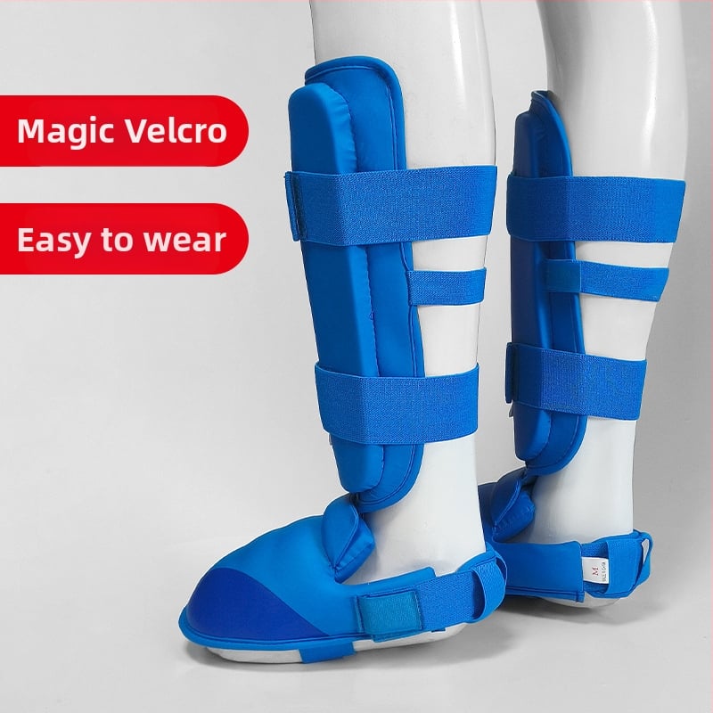 Zaštitnici za noge za karate i taekwondo, zaštita potkoljenice, koljena i gležnja, PU materijal, univerzalna upotreba, oprema za borilačke sportove