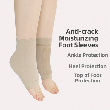 Členková ochranná ponožka s gélovou pätou, SEBS dizajn v tvare tekvice, hydratačná ochrana proti praskaniu pre beh; materiály: SEBS, nylon, spandex, Oak Silk