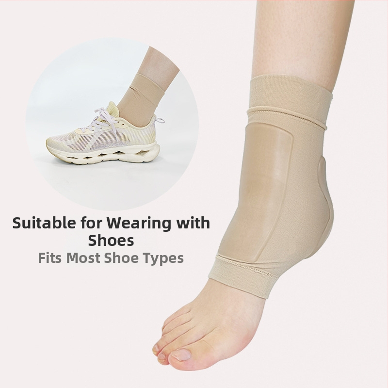 Členková ochranná ponožka s gélovou pätou, SEBS dizajn v tvare tekvice, hydratačná ochrana proti praskaniu pre beh; materiály: SEBS, nylon, spandex, Oak Silk