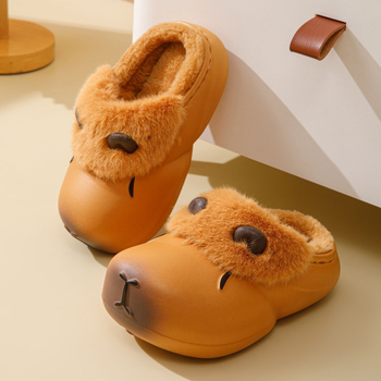 Papuci de interior din bumbac pentru copii, model desen animat, talpă EVA, pentru vârsta 1–3 ani.