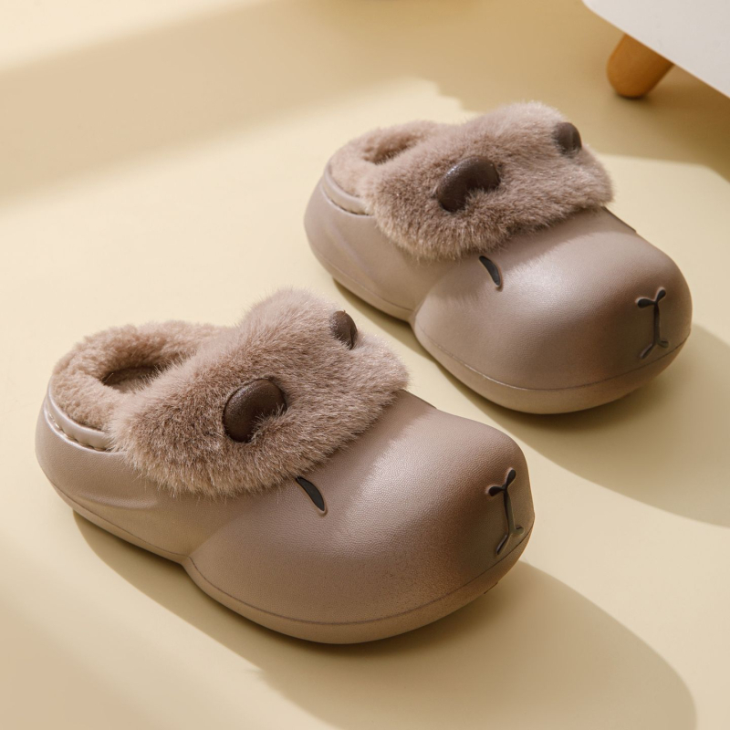 Papuci de interior din bumbac pentru copii, model desen animat, talpă EVA, pentru vârsta 1–3 ani.