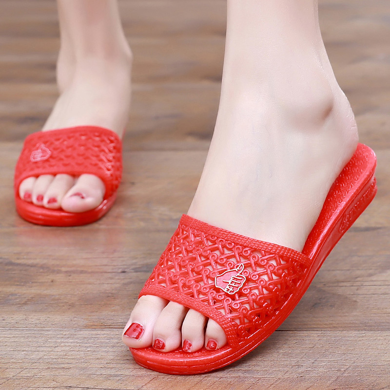 Papuci de interior pentru femei - antiderapante, respirante, rezistente la uzură; partea superioară din plastic; talpă PVC turnată prin injecție