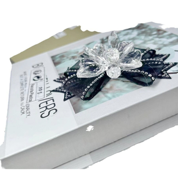 HS-88888 Floare de pantofi din acrilic cu strasuri, funda – pentru ghete, sandale și pantofi casual