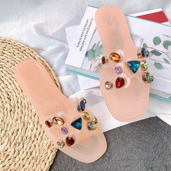 Commidea ženske PVC papuče, PVC gornji dio i potplat, ravna peta, injekcijska podloga, ležerni stil