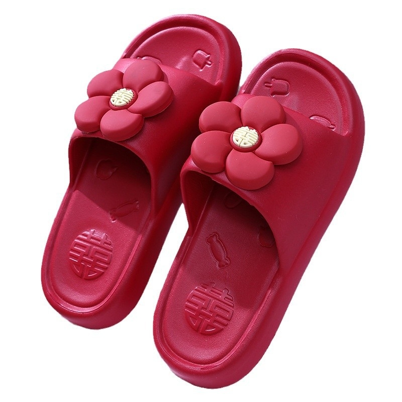 Vjenčane papuče za parove — flip-flop stil s EVA potplatom, gornji dio od lana, prozračne i protuklizne